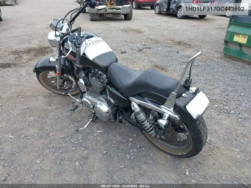 2016 Harley-Davidson Xl1200 V VIN: 1HD1LF317GC443692 Lot: 42112950