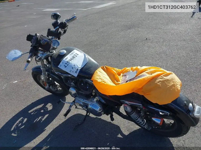 2016 Harley-Davidson Xl1200 C VIN: 1HD1CT312GC403762 Lot: 42596821