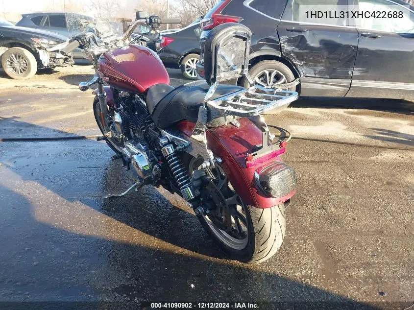 2017 Harley-Davidson Xl1200 T VIN: 1HD1LL31XHC422688 Lot: 41090902