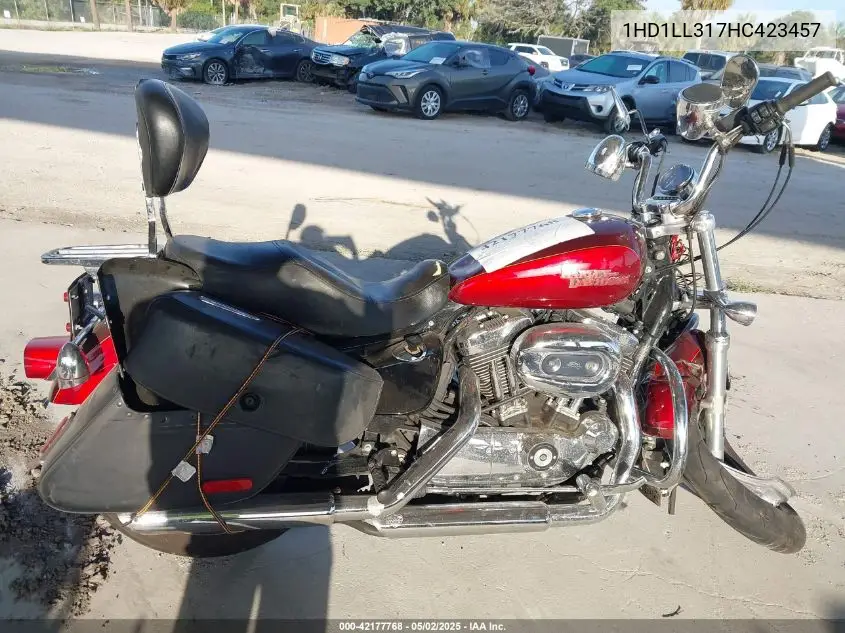 2017 Harley-Davidson Xl1200 T VIN: 1HD1LL317HC423457 Lot: 42177768