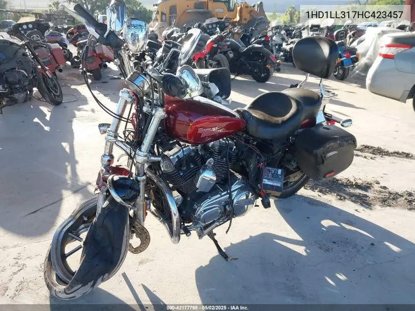 2017 Harley-Davidson Xl1200 T VIN: 1HD1LL317HC423457 Lot: 42177768