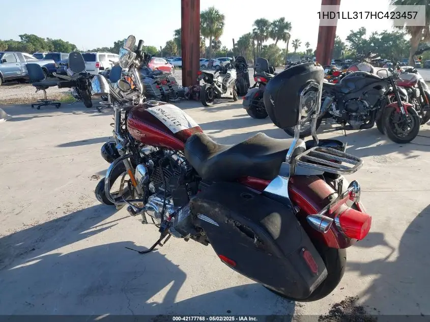 2017 Harley-Davidson Xl1200 T VIN: 1HD1LL317HC423457 Lot: 42177768