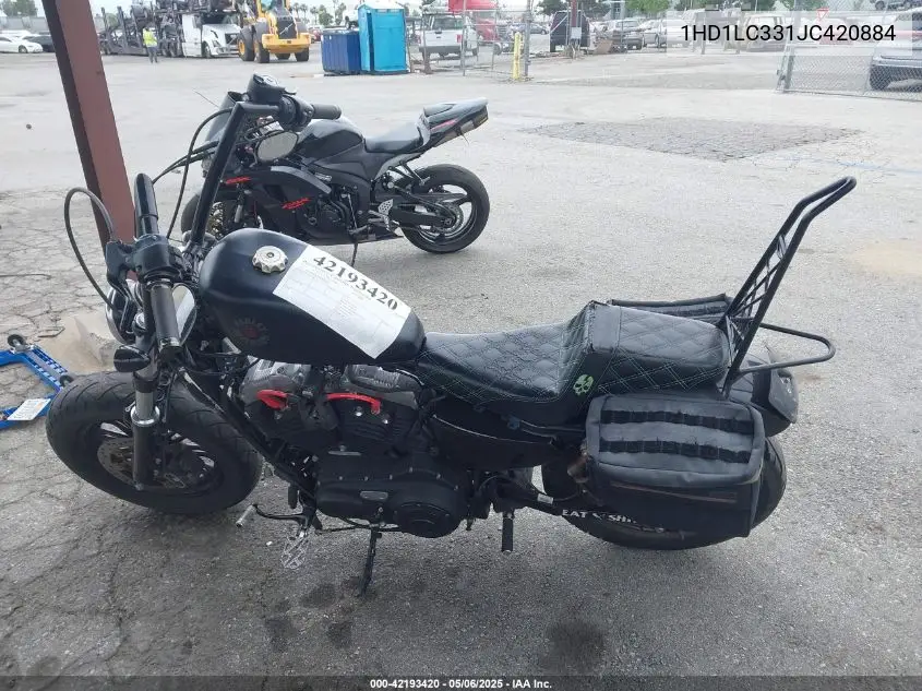 2018 Harley-Davidson Xl1200 Forty-Eight VIN: 1HD1LC331JC420884 Lot: 42193420