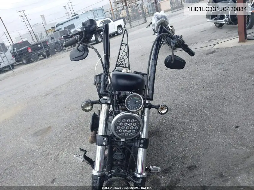 2018 Harley-Davidson Xl1200 Forty-Eight VIN: 1HD1LC331JC420884 Lot: 42193420