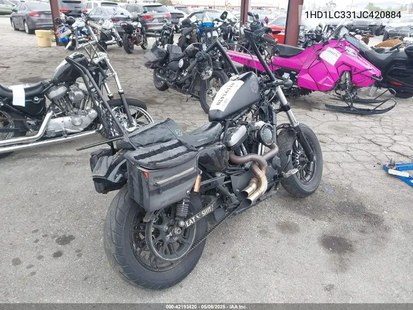 2018 Harley-Davidson Xl1200 Forty-Eight VIN: 1HD1LC331JC420884 Lot: 42193420