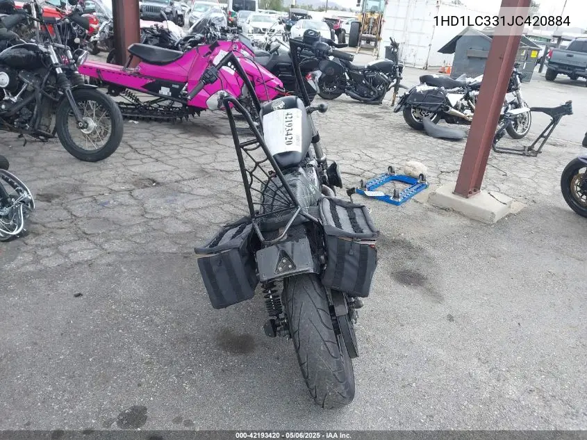 2018 Harley-Davidson Xl1200 Forty-Eight VIN: 1HD1LC331JC420884 Lot: 42193420
