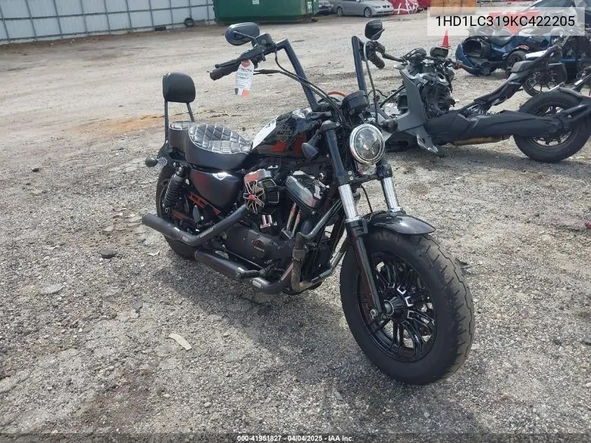 2019 Harley-Davidson Xl1200 X VIN: 1HD1LC319KC422205 Lot: 41951827