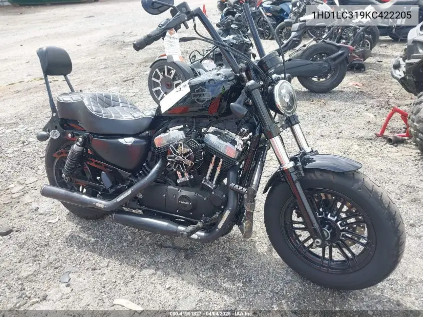 2019 Harley-Davidson Xl1200 X VIN: 1HD1LC319KC422205 Lot: 41951827