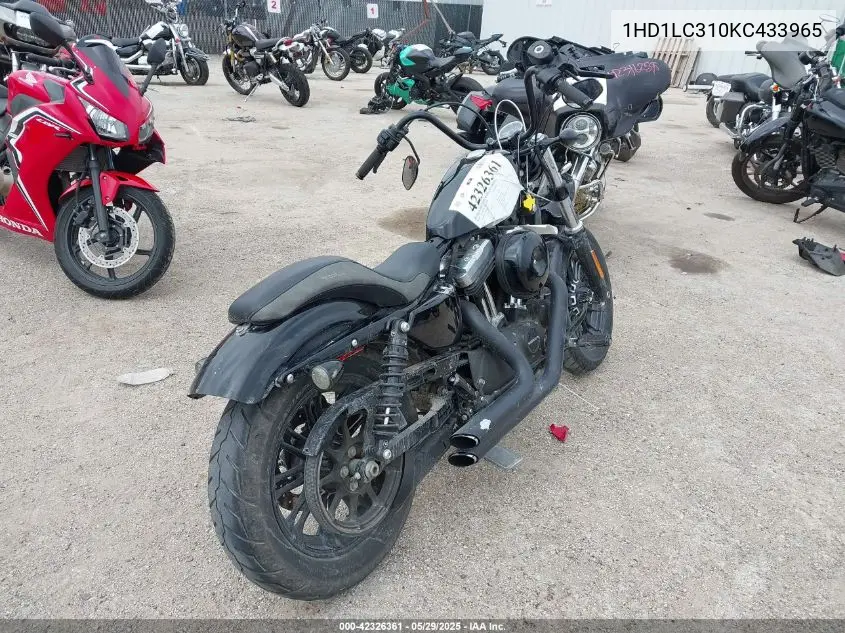 2019 Harley-Davidson Xl1200 X VIN: 1HD1LC310KC433965 Lot: 42326361
