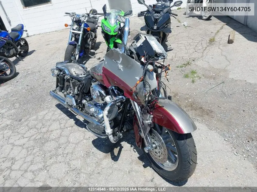 2004 Harley-Davidson Fltri VIN: 5HD1FSW134Y604705 Lot: 12314548