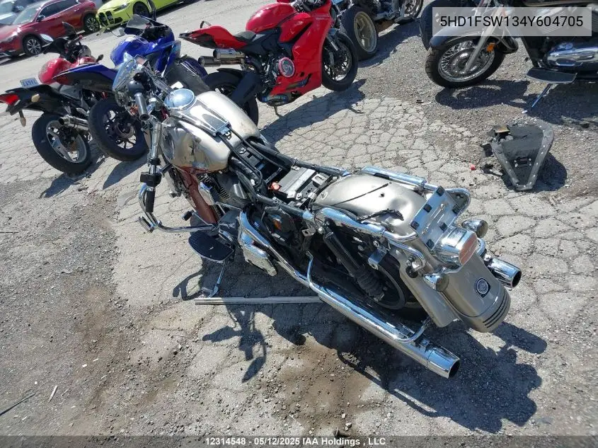 2004 Harley-Davidson Fltri VIN: 5HD1FSW134Y604705 Lot: 12314548