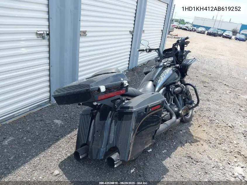 2010 Harley-Davidson Fltrx VIN: 1HD1KH412AB619252 Lot: 42536616