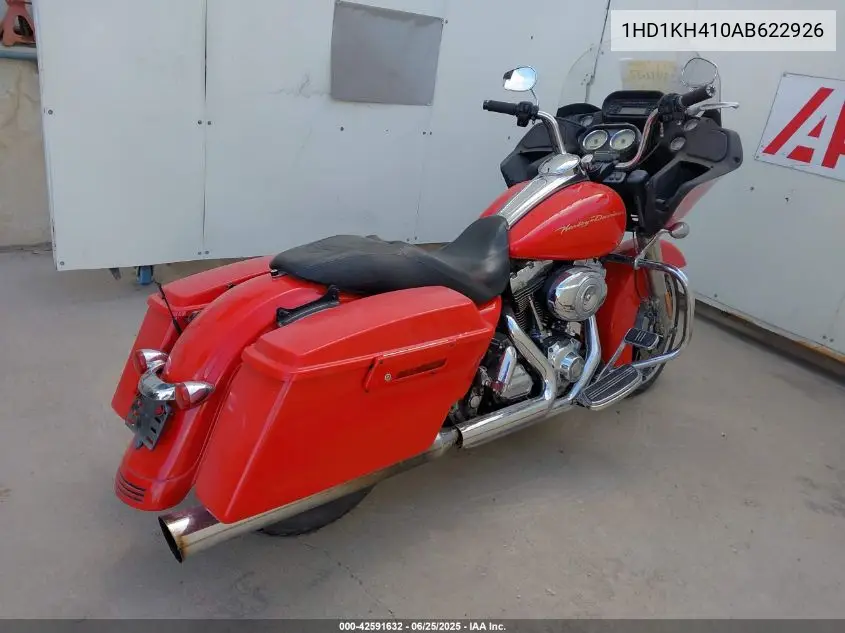 2010 Harley-Davidson Fltrx VIN: 1HD1KH410AB622926 Lot: 42591632