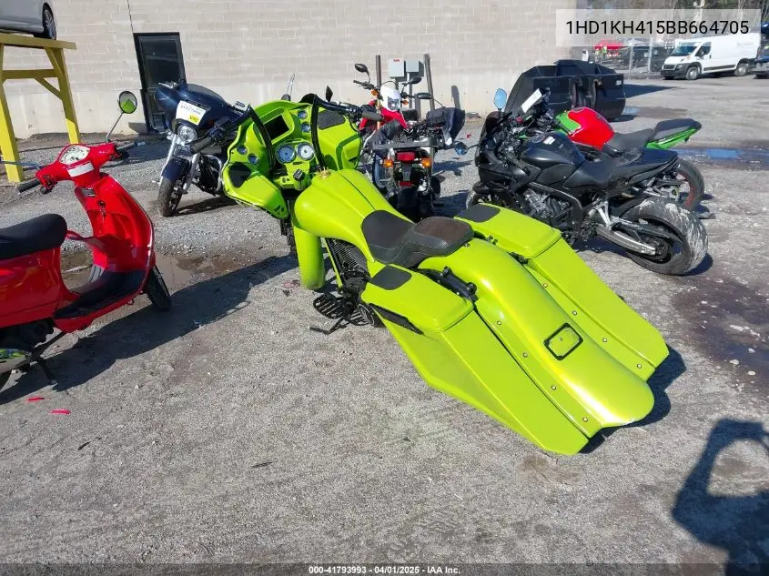 2011 Harley-Davidson Fltrx VIN: 1HD1KH415BB664705 Lot: 41793993