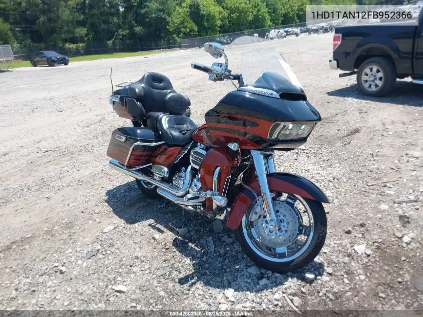 2015 Harley-Davidson Fltruse Cvo Road Glide VIN: 1HD1TAN12FB952366 Lot: 42603936