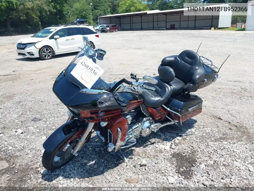 2015 Harley-Davidson Fltruse Cvo Road Glide VIN: 1HD1TAN12FB952366 Lot: 42603936