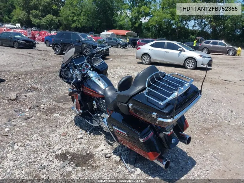 2015 Harley-Davidson Fltruse Cvo Road Glide VIN: 1HD1TAN12FB952366 Lot: 42603936