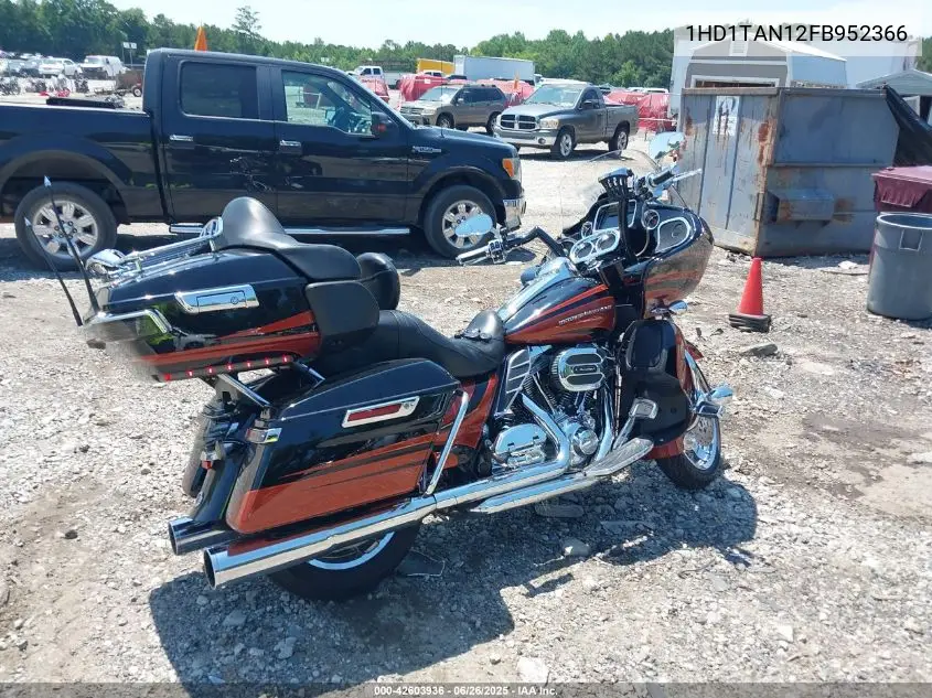 2015 Harley-Davidson Fltruse Cvo Road Glide VIN: 1HD1TAN12FB952366 Lot: 42603936