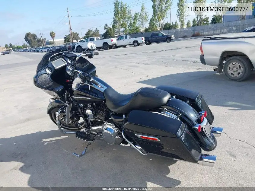 2015 Harley-Davidson Fltrxs Road Glide Special VIN: 1HD1KTM39FB600774 Lot: 42619428