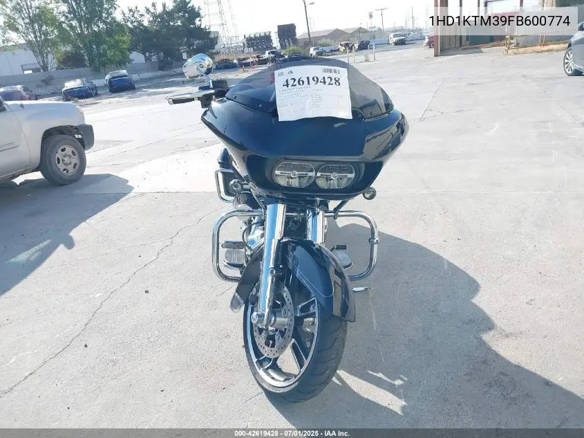 2015 Harley-Davidson Fltrxs Road Glide Special VIN: 1HD1KTM39FB600774 Lot: 42619428