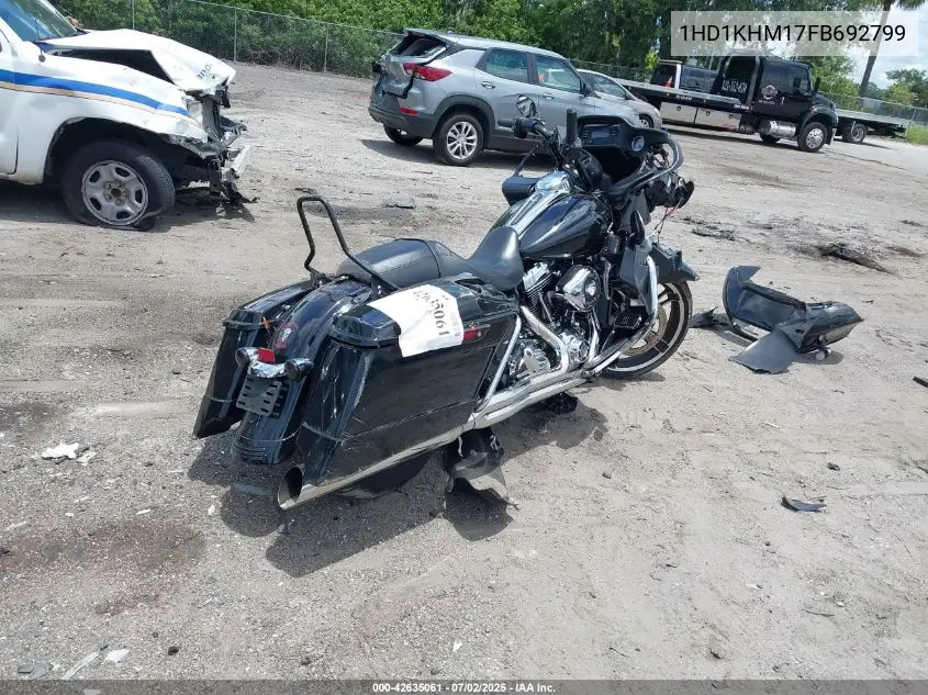 2015 Harley-Davidson Fltrx Road Glide VIN: 1HD1KHM17FB692799 Lot: 42635061