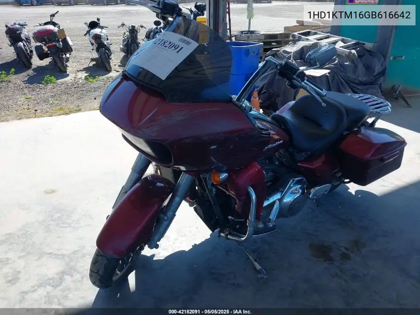2016 Harley-Davidson Fltrxs Road Glide Special VIN: 1HD1KTM16GB616642 Lot: 42182091