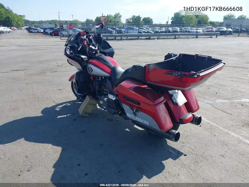 2019 Harley-Davidson Fltru VIN: 1HD1KGF17KB666608 Lot: 42212339