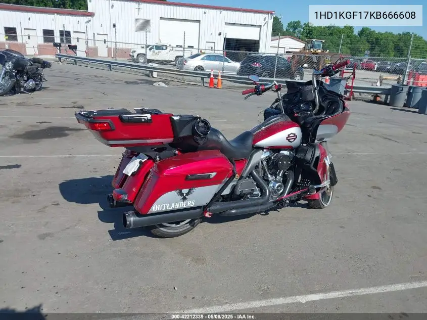 2019 Harley-Davidson Fltru VIN: 1HD1KGF17KB666608 Lot: 42212339
