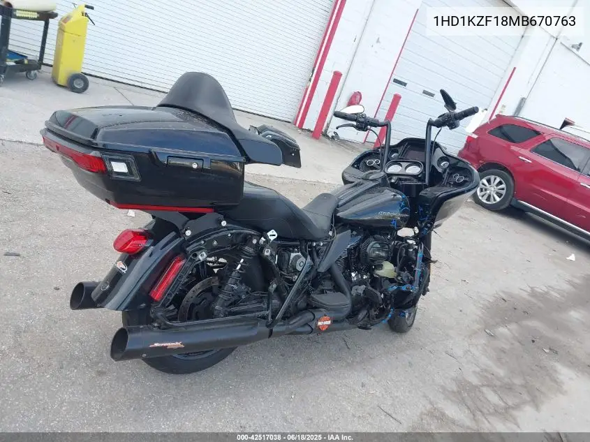 2021 Harley-Davidson Fltrk VIN: 1HD1KZF18MB670763 Lot: 42517038
