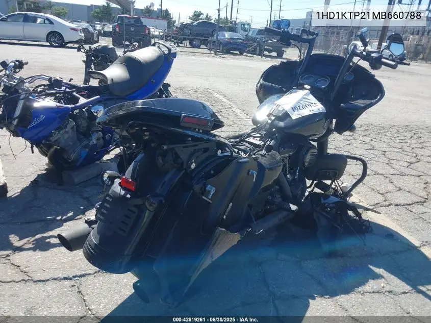 2021 Harley-Davidson Fltrxs VIN: 1HD1KTP21MB660788 Lot: 42619261