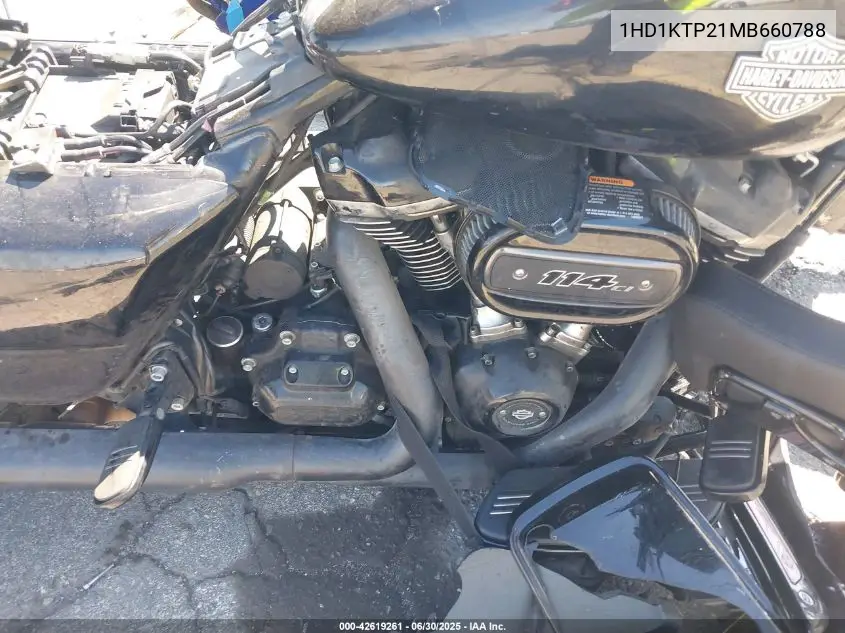 2021 Harley-Davidson Fltrxs VIN: 1HD1KTP21MB660788 Lot: 42619261