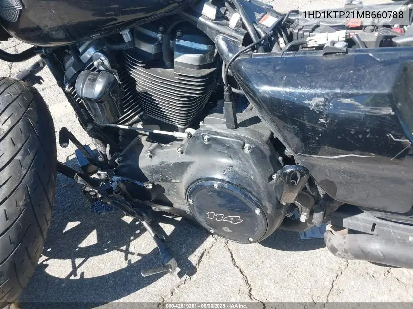 2021 Harley-Davidson Fltrxs VIN: 1HD1KTP21MB660788 Lot: 42619261