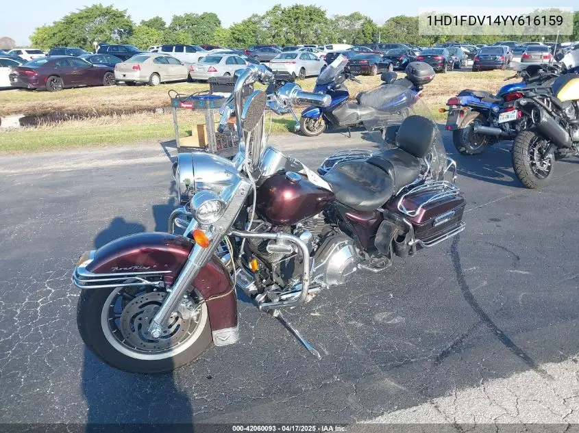 2000 Harley-Davidson Flhr VIN: 1HD1FDV14YY616159 Lot: 42060093