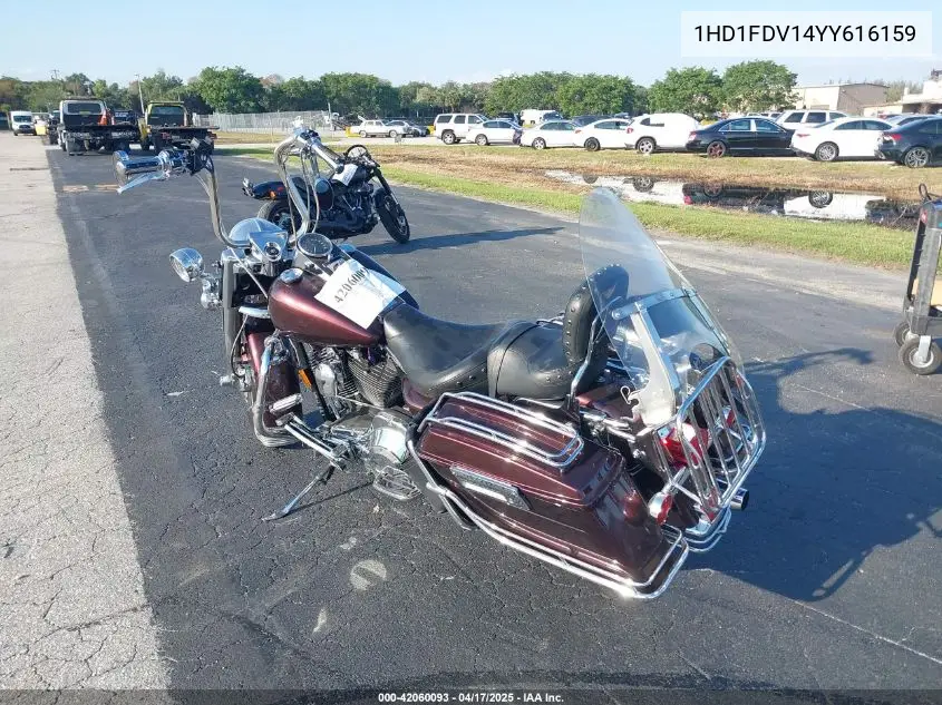 2000 Harley-Davidson Flhr VIN: 1HD1FDV14YY616159 Lot: 42060093