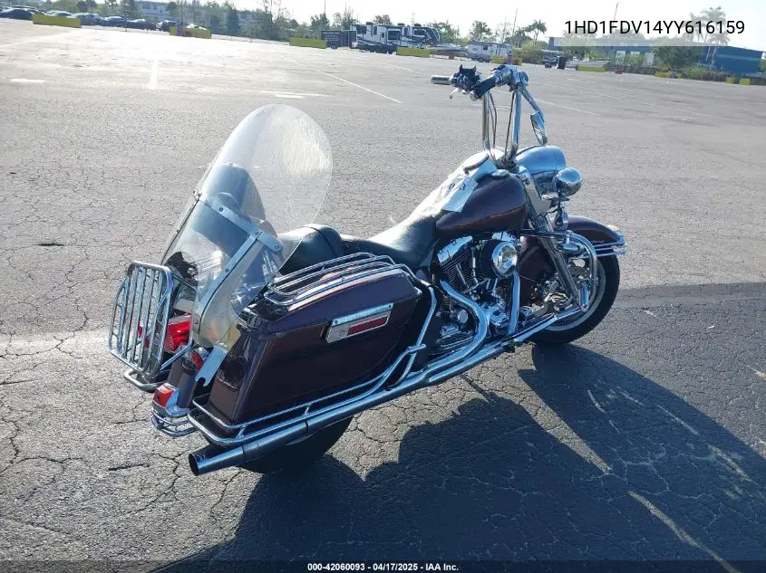 2000 Harley-Davidson Flhr VIN: 1HD1FDV14YY616159 Lot: 42060093