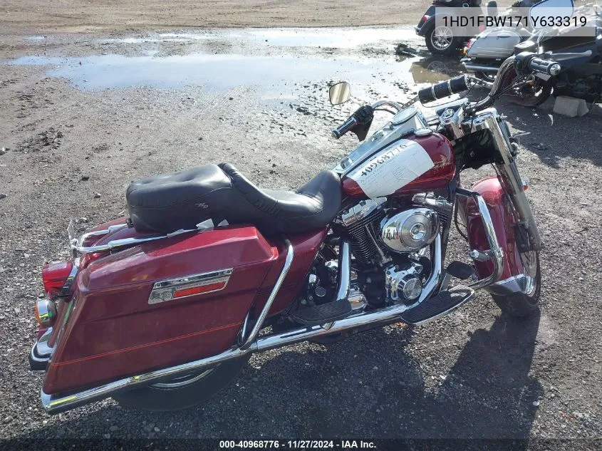2001 Harley-Davidson Flhri VIN: 1HD1FBW171Y633319 Lot: 40968776