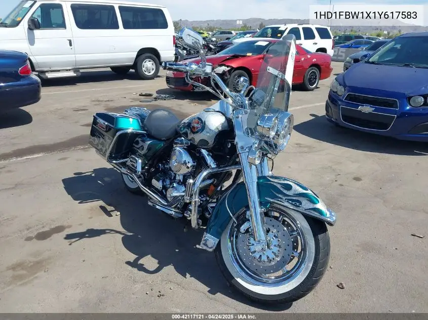 2001 Harley-Davidson Flhri VIN: 1HD1FBW1X1Y617583 Lot: 42117121