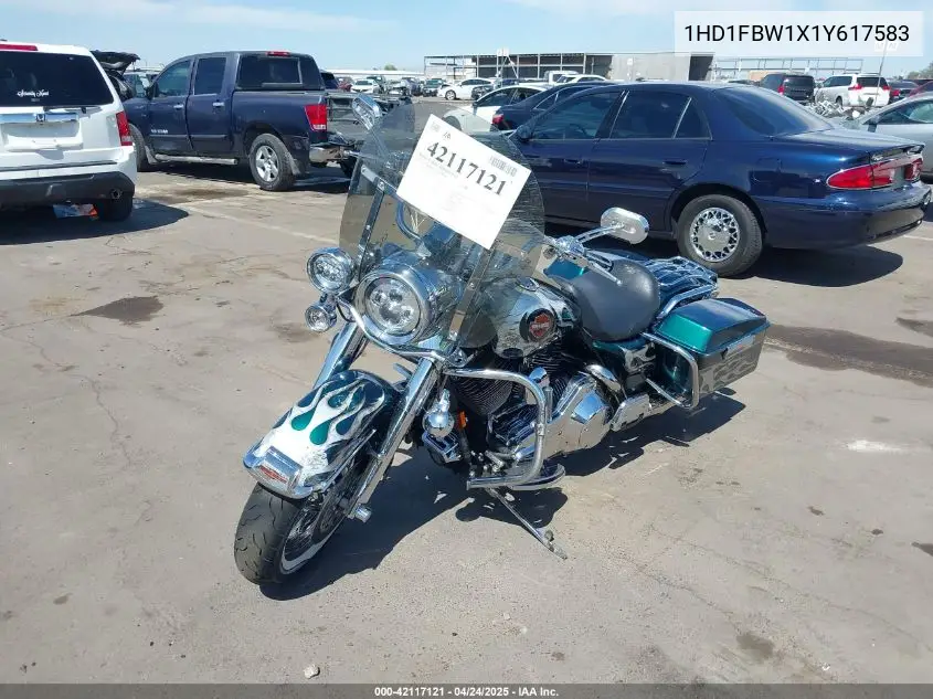2001 Harley-Davidson Flhri VIN: 1HD1FBW1X1Y617583 Lot: 42117121