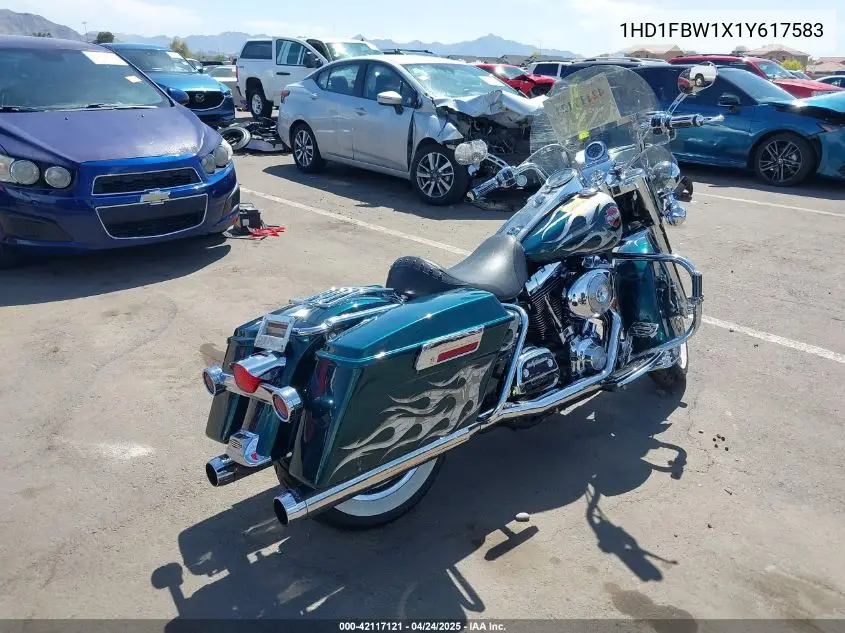 2001 Harley-Davidson Flhri VIN: 1HD1FBW1X1Y617583 Lot: 42117121