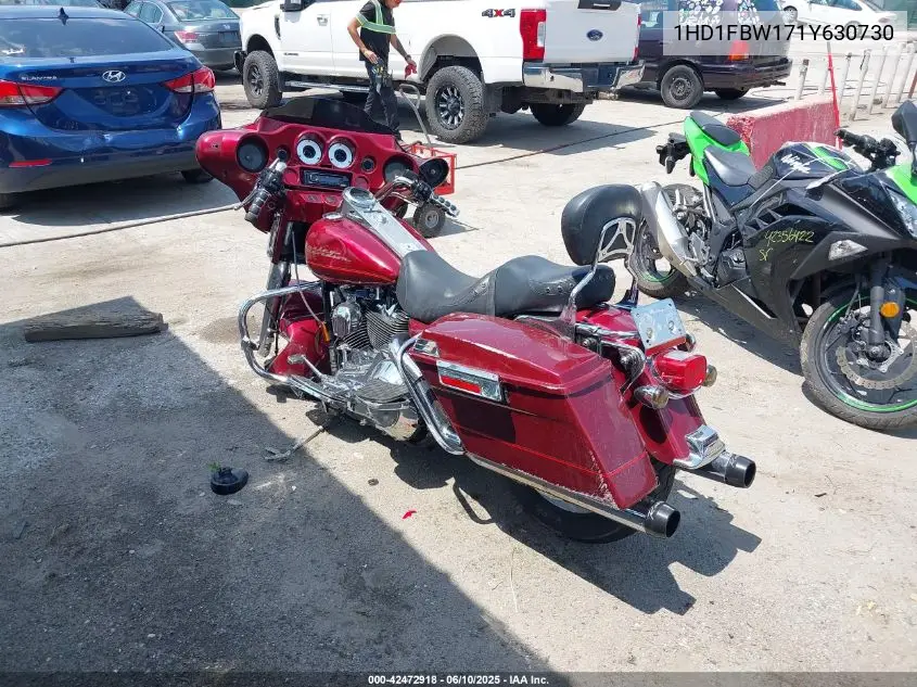 2001 Harley-Davidson Flhri VIN: 1HD1FBW171Y630730 Lot: 42472918