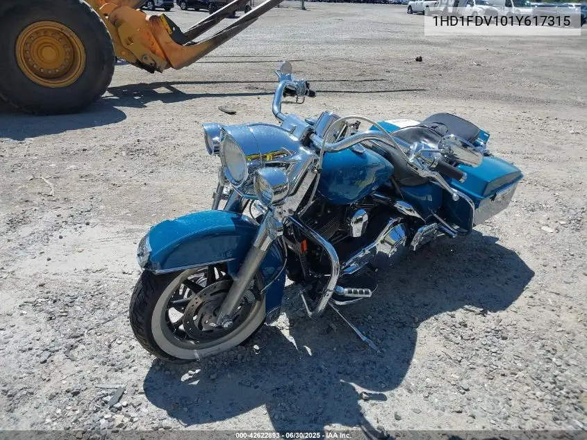 2001 Harley-Davidson Flhr VIN: 1HD1FDV101Y617315 Lot: 42622893