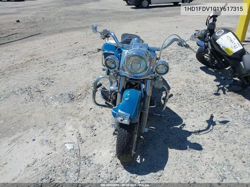 2001 Harley-Davidson Flhr VIN: 1HD1FDV101Y617315 Lot: 42622893