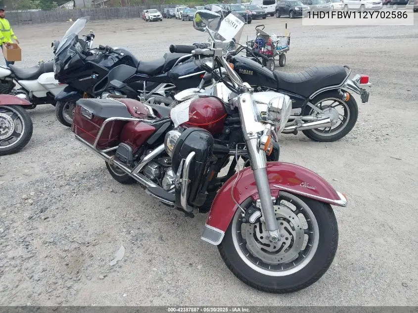 2002 Harley-Davidson Flhri VIN: 1HD1FBW112Y702586 Lot: 42387887