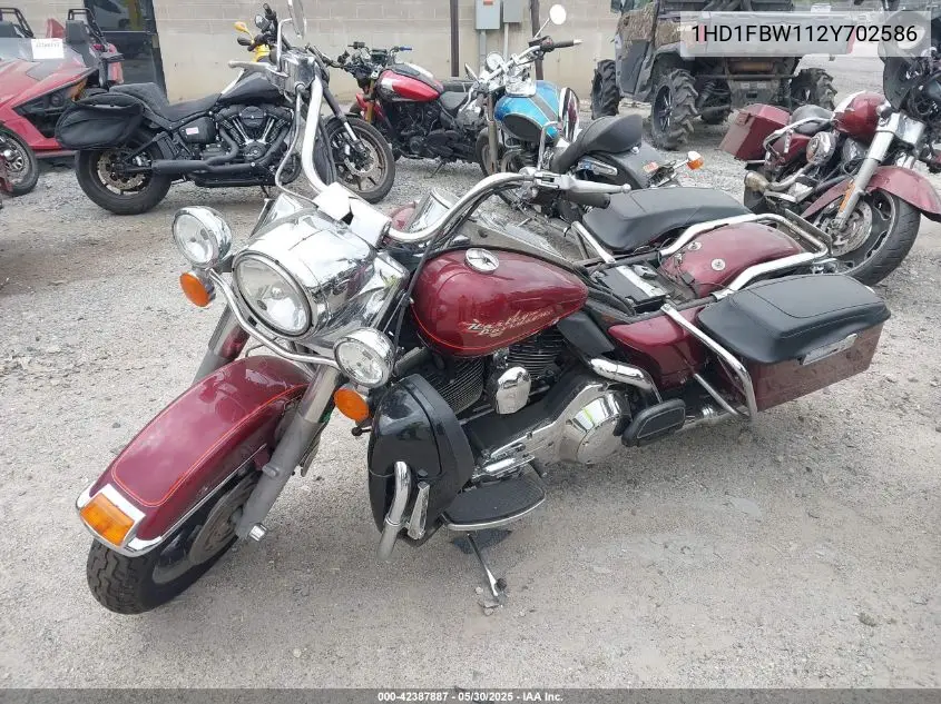 2002 Harley-Davidson Flhri VIN: 1HD1FBW112Y702586 Lot: 42387887