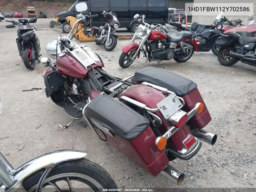 2002 Harley-Davidson Flhri VIN: 1HD1FBW112Y702586 Lot: 42387887
