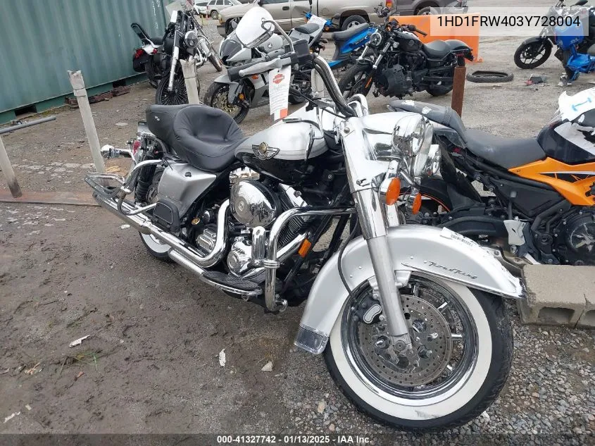 2003 Harley-Davidson Flhrci Anniversary VIN: 1HD1FRW403Y728004 Lot: 41327742