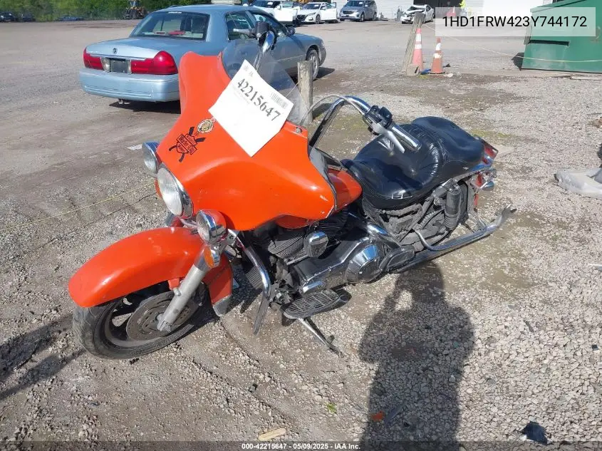 2003 Harley-Davidson Flhrci Anniversary VIN: 1HD1FRW423Y744172 Lot: 42215647