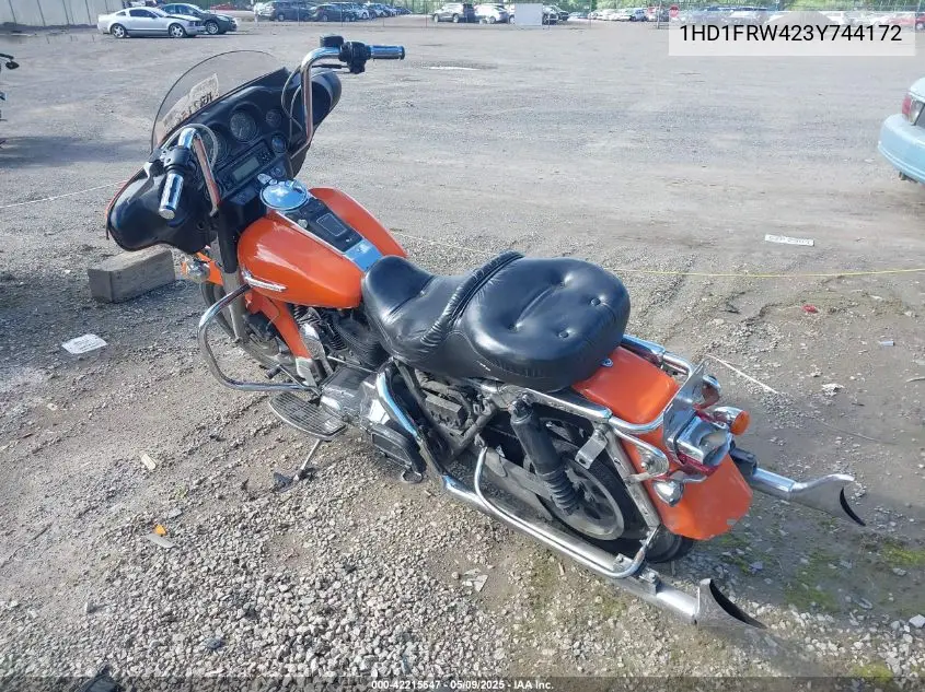 2003 Harley-Davidson Flhrci Anniversary VIN: 1HD1FRW423Y744172 Lot: 42215647