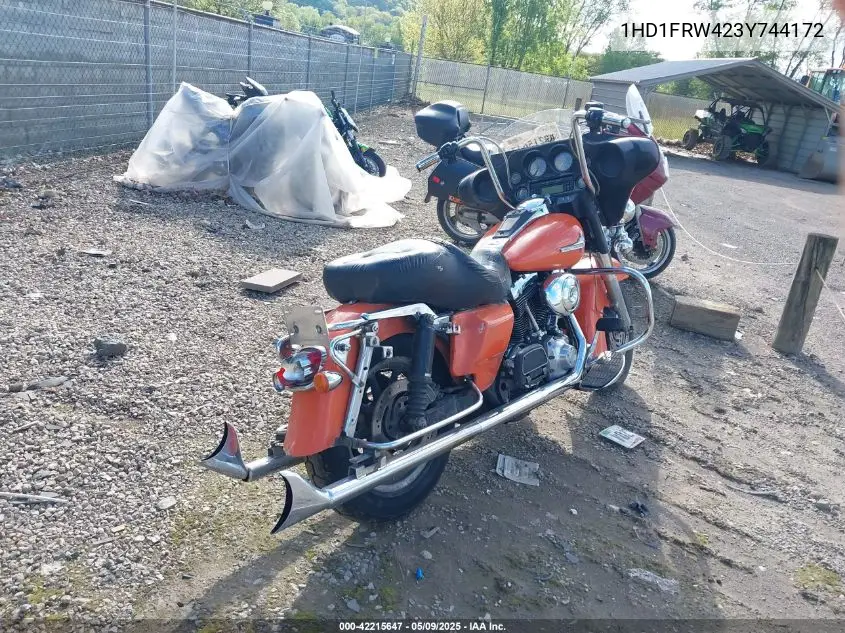 2003 Harley-Davidson Flhrci Anniversary VIN: 1HD1FRW423Y744172 Lot: 42215647
