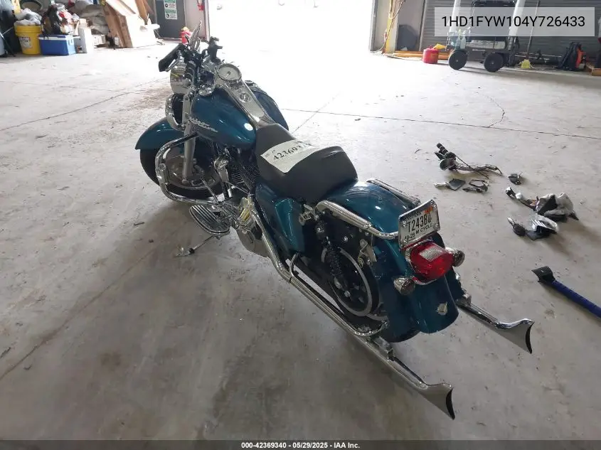 2004 Harley-Davidson Flhrsi VIN: 1HD1FYW104Y726433 Lot: 42369340